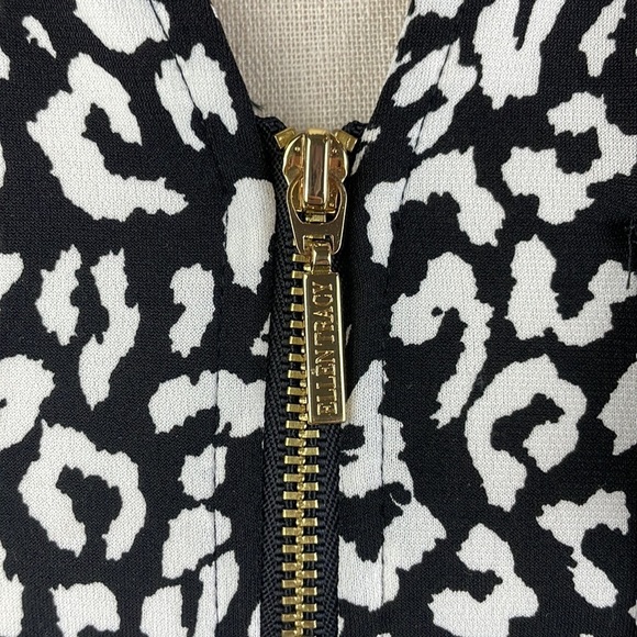 Ellen Tracy Zip Front Dress Blouse SZ S 3/4 Length Sleeves - Picture 5 of 13